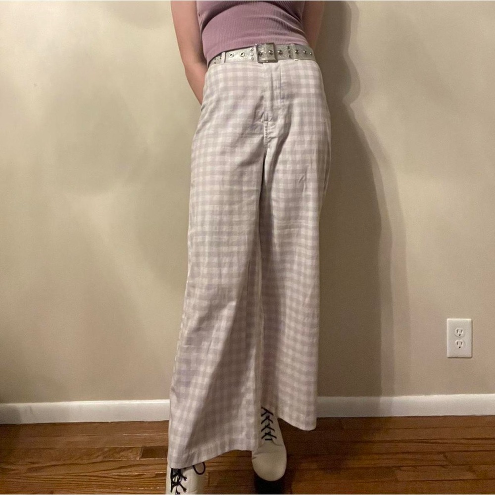 Urban Outfitters Lavender Gingham Chinos